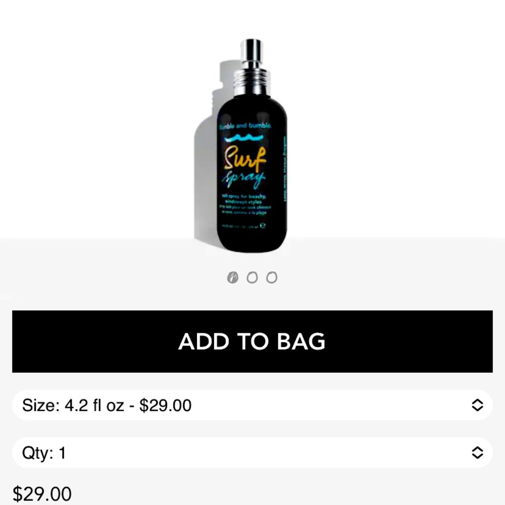 This salt spray adds volume, body,  & texture for matte, beachy waves year